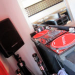 La Jolla Sushi place, tight space dj booth