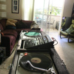 DJ Misha 2007 living room set up in Downtown San Diego